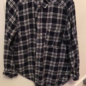 navy/black hollister flannel